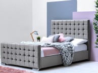 Sleep Design Dalkeith 4ft6 Double Grey Velvet Bed Frame Thumbnail