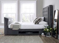 Kaydian Titan 6ft Super Kingsize Charcoal Grey Fabric Media Bed Thumbnail