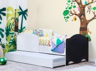 Sleep Design Teddy White Wooden Kids Day Bed With Guest Trundle Thumbnail