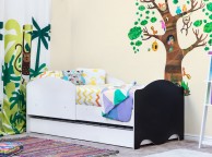Sleep Design Teddy White Wooden Kids Day Bed With Guest Trundle Thumbnail