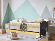 Sleep Design Teddy White Wooden Kids Day Bed With Guest Trundle Thumbnail