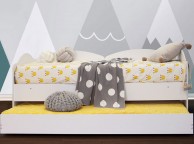 Sleep Design Teddy White Wooden Kids Day Bed With Guest Trundle Thumbnail