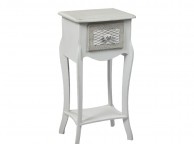 LPD Brittany 1 Drawer Side Table Or Bedside Table Shabby Chic Style Thumbnail