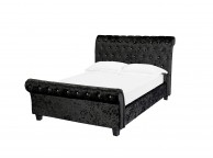 LPD Isabella 5ft Kingsize Black Velvet Fabric Bed Frame Thumbnail