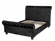 LPD Isabella 5ft Kingsize Black Velvet Fabric Bed Frame Thumbnail