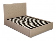 LPD Lucca Plus 5ft Kingsize Beige Fabric Ottoman Bed Frame Thumbnail