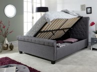 GFW Layla 5ft Kingsize Charcoal Grey Fabric Ottoman Bed Frame Thumbnail