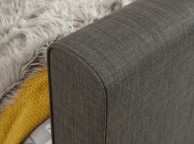 GFW Brooklyn 5ft Kingsize Charcoal Grey Fabric TV Bed Frame Thumbnail