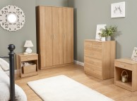 GFW Panama 4 Piece Bedroom Set In Oak Thumbnail