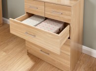 GFW Panama 4 Piece Bedroom Set In Oak Thumbnail