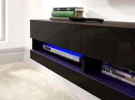 GFW Galicia Black Gloss LED TV Unit 120cm Thumbnail