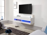 GFW Galicia White Gloss LED TV Unit 120cm Thumbnail