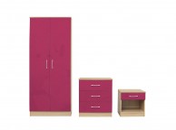 LPD Dakota Bedroom Furniture Set In Pink Thumbnail