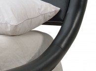 LPD Galaxy 5ft Kingsize Black Faux Leather Bed Frame Thumbnail
