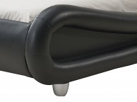 LPD Galaxy 5ft Kingsize Black Faux Leather Bed Frame Thumbnail