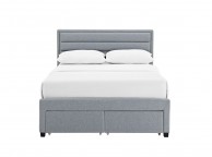 LPD Greenwich 5ft Kingsize Grey Fabric Storage Bed Frame Thumbnail