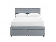 LPD Greenwich 4ft6 Double Grey Fabric Storage Bed Frame Thumbnail