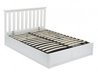 LPD Oxford 4ft6 Double White Wooden Ottoman Bed Frame Thumbnail