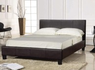 LPD Prado 4ft6 Double Brown Faux Leather Bed Frame Thumbnail