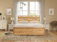 Emporia Modena 5ft Kingsize Solid Oak Ottoman Bed Frame Thumbnail