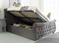 Flair Furnishings Lucinda 4ft6 Double Silver Fabric Ottoman Bed Frame Thumbnail