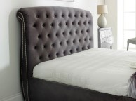 Flair Furnishings Lucinda 4ft6 Double Silver Fabric Ottoman Bed Frame Thumbnail