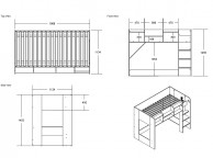 Flair Furnishings Wizard Junior White High Sleeper Storage Station Thumbnail