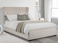 Julian Bowen Geneva 5ft Kingsize Pearl Fabric Bed Frame Thumbnail