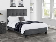 Julian Bowen Sorrento 4ft6 Double Grey Linen Fabric Bed Frame Thumbnail