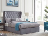 Flintshire Holway 4ft6 Double Grey Fabric Ottoman Bed Thumbnail