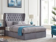 Flintshire Holway 5ft Kingsize Grey Fabric Ottoman Bed Thumbnail