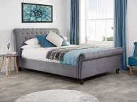 Birlea Opulence 5ft Kingsize Grey Velvet Fabric Bed Frame Thumbnail