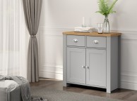 Birlea Winchester 2 Door 2 Drawer Sideboard In Grey And Oak Thumbnail