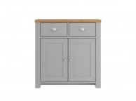 Birlea Winchester 2 Door 2 Drawer Sideboard In Grey And Oak Thumbnail