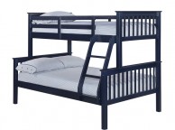 LPD Otto Navy Blue Wooden Triple Sleeper Bunk Bed Thumbnail