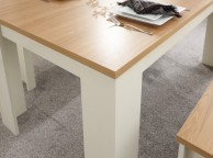 GFW Lancaster 120cm Dining Table with Benches in Cream Thumbnail