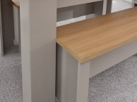 GFW Lancaster 150cm Dining Table with Benches in Grey Thumbnail