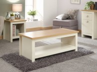 GFW Lancaster Coffee Table with Shelf in Cream Thumbnail