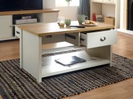 GFW Lancaster 2 Drawer Coffee Table in Cream Thumbnail