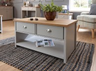 GFW Lancaster 2 Drawer Coffee Table in Grey Thumbnail