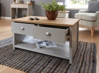 GFW Lancaster 2 Drawer Coffee Table in Grey Thumbnail