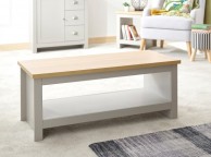 GFW Lancaster Coffee Table with Shelf in Grey Thumbnail