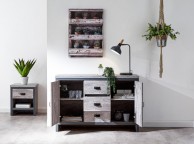 GFW Boston 2 Door 3 Drawer Sideboard in Grey Thumbnail