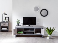 GFW Boston 2 Door TV Unit in Grey Thumbnail