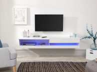 GFW Galicia White Gloss LED TV Unit 150cm Thumbnail