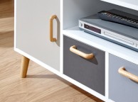 GFW Delta Large TV Unit in White and Grey Thumbnail