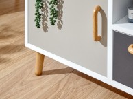 GFW Delta Small TV Unit in White and Grey Thumbnail