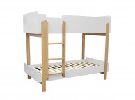 LPD Hero Wooden Bunk Bed In White And Oak Thumbnail