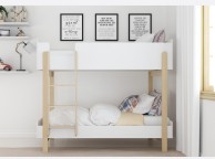 LPD Hero Wooden Bunk Bed In White And Oak Thumbnail