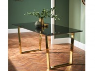 LPD Antibes Black Gloss Dining Table Thumbnail